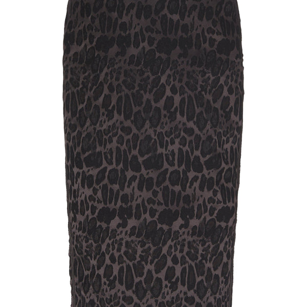 Leopard Jacquard Pencil Skirt